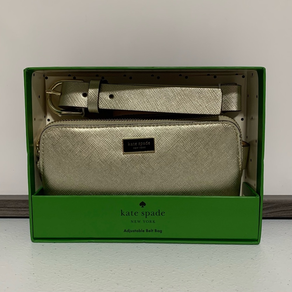 Kate Spade New York Logo Belt Leather Bag-New